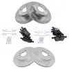 TRQ - Front And Rear Ceramic Brake Pads And Cross Drilled And Slotted Rotor Kit - 4 Lug - Vented Front Rotors - Solid Rear Rotors - 2002 - 2006 Mini Cooper (Up To 7/12/2006) - BKA12342 -Intake System Parts Shop D0116 R824927 1