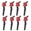 TRQ - Ignition Coil Set Of 8 - Red - Performance - 1998 - 2011 Ford Crown Victoria 4.6L V8 - ICA64251 -Intake System Parts Shop D0118 Z752318 1