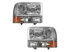 DIY Solutions - Headlight Assembly And Parking Light Kit 4 Piece Set - 2002 - 2004 Ford F-250 Super Duty (with Composite Headlights) - LHT04178