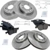 TRQ - Front And Rear Ceramic Brake Pad And Rotor Kit - 5 Lug - 2004 - 2010 Saab 9-3 - BKA11502 2 TRQ - Front And Rear Ceramic Brake Pad And Rotor Kit - 5 Lug - 2004 - 2010 Saab 9-3 - BKA11502 -Intake System Parts Shop D0122 M639195 1