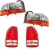 DIY Solutions - Headlight And Tail Light Kit - 4 Piece - 1997 - 2004 Dodge Dakota - LHT04321 -Intake System Parts Shop D0122 Q329953 1