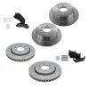 TRQ - Front And Rear Ceramic Brake Pad And Cross Drilled And Slotted Rotor Kit - 2010 - 2011 Ford F150 - BKA12441
