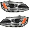 DIY Solutions - Halogen Headlight Assembly - Set Of 2 - 2011 - 2016 Volkswagen Jetta Sedan - LHT03787 -Intake System Parts Shop D0126 S834972 1
