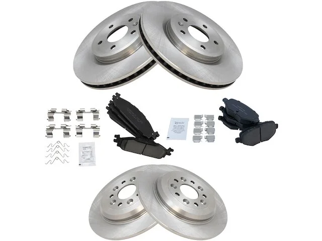 TRQ - Front And Rear Ceramic Brake Pad And Rotor Kit - 5 Lug - Vented Front Rotors - Solid Rear Rotors - 2011 - 2019 Ford Explorer - BKA11506 3 TRQ - Front And Rear Ceramic Brake Pad And Rotor Kit - 5 Lug - Vented Front Rotors - Solid Rear Rotors - 2011 - 2019 Ford Explorer - BKA11506