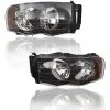 Brock - Headlight Assembly - Set Of 2 - With Black Bezel - 2002 - 2005 Dodge Ram 1500 - 2221-0101S -Intake System Parts Shop D0128 R659123 1