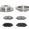 DuraGo - Rear Semi Metallic Brake Pads And Rotor Kit - 2008 - 2019 Nissan Rogue - BK7066012 -Intake System Parts Shop D0146 C418224 1