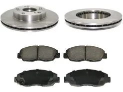 DuraGo - Front Semi-Metallic Brake Pad And Rotor Kit - 2006 - 2011 Honda Civic - BK7062322