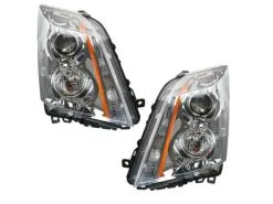 DIY Solutions - Halogen Headlight Assembly Set Of 2 - 2008 - 2013 Cadillac CTS (2014 Coupe / Wagon) - LHT03657