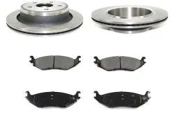DuraGo - Rear Ceramic Brake Pad And Rotor Kit - 5-Lug - 2011 - 2018 Ram 1500 - BK7085416