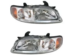 DIY Solutions - Headlight Assembly - Set Of 2 - 2000 - 2003 Nissan Sentra GXE - LHT03176