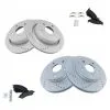 TRQ - Front And Rear Semi Metallic Brake Pad And Cross Drilled And Slotted Rotor Kit - 5 Lug - 2011 - 2016 Ram 1500 - BKA12222 -Intake System Parts Shop D0162 F961881 1