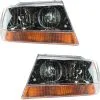 DIY Solutions - Headlight Assembly - Set Of 2 - With Amber Lens - 1999 - 2004 Jeep Grand Cherokee Laredo - LHT03085 -Intake System Parts Shop D0164 Q358614 1