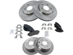 TRQ - Front And Rear Ceramic Brake Pad And Rotor Kit - 2005 - 2010 Honda Odyssey - BKA11404