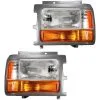 DIY Solutions - Composite Headlight Assembly And Bezel Set Of 4 Piece - 1991 - 1996 Dodge Dakota - LHT04357