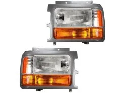 DIY Solutions - Composite Headlight Assembly And Bezel Set Of 4 Piece - 1991 - 1996 Dodge Dakota - LHT04357