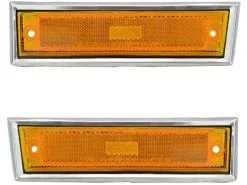DIY Solutions - Front Side Marker Light Set 2 Piece Set - Chrome Trim - 1981 - 1986 Chevrolet C10 - LHT05581