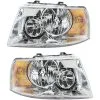DIY Solutions - Headlight Assembly - Set Of 2 - With Chrome Housing - 2003 - 2006 Ford Expedition - LHT03318 -Intake System Parts Shop D0169 K334849 1