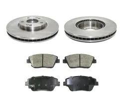 DuraGo - Front Semi-Metallic Brake Pad And Rotor Kit - 2011 - 2015 Hyundai Sonata 2.4L 4-Cylinder - BK7108732