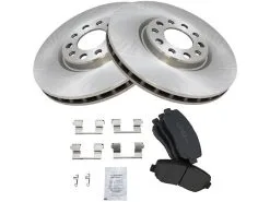 TRQ - Front Ceramic Brake Pads And Rotor Kit - 5 Lug - Vented Rotors - 2015 - 2017 Chrysler 200 - BKA11736