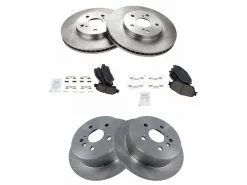 TRQ - Front And Rear Ceramic Brake Pad And Rotor Kit - 5 Lug - 2004 - 2010 Toyota Sienna - BKA11365
