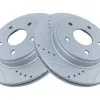 TRQ - Front Cross Drilled And Slotted Brake Rotor Set - 2002 - 2010 Dodge Ram 1500 - BRA74611