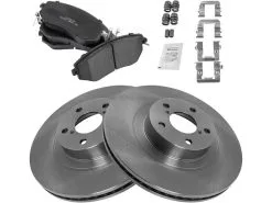 TRQ - Front Ceramic Brake Pad And Rotor Kit - 5 Lug - 2011 - 2018 Subaru Forester 2.5L H4 - BKA11980