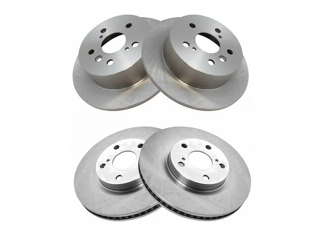TRQ - Front And Rear Brake Rotor - Set Of 4 - 5 Lug - Vented Front Rotors - Solid Rear Rotors - 2012 - 2017 Toyota Camry - BRA13880 3 TRQ - Front And Rear Brake Rotor - Set Of 4 - 5 Lug - Vented Front Rotors - Solid Rear Rotors - 2012 - 2017 Toyota Camry - BRA13880