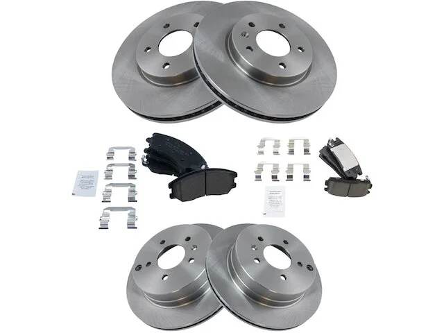 TRQ - Front And Rear Ceramic Brake Pads And Rotor Kit - 5 Lug - Vented Rotors - 2008 - 2010 Saturn Vue - BKA11390 3 TRQ - Front And Rear Ceramic Brake Pads And Rotor Kit - 5 Lug - Vented Rotors - 2008 - 2010 Saturn Vue - BKA11390
