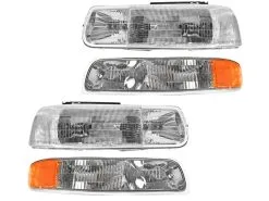 DIY Solutions - Headlight Assembly And Parking Light Kit - 4 Piece - 2001 - 2002 Chevrolet Silverado 2500 HD - LHT04103