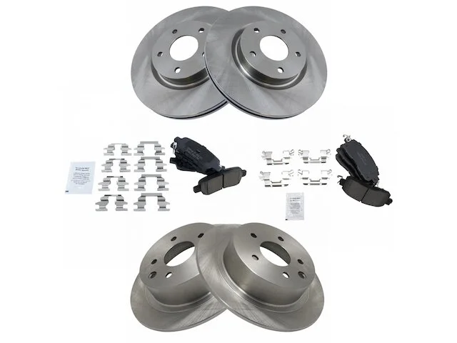 TRQ - Front And Rear Ceramic Brake Pad And Rotor Kit - 2013 - 2015 Nissan Altima Sedan - BKA11710 3 TRQ - Front And Rear Ceramic Brake Pad And Rotor Kit - 2013 - 2015 Nissan Altima Sedan - BKA11710