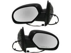 DIY Solutions - Power Door Mirror - Set Of 2 - Textured Black - Manual Folding - With Heated Glass - 2007 - 2013 Chevrolet Silverado 1500 - MIR03887