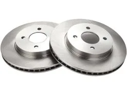 TRQ - Front Brake Rotor - Set Of 2 - 4 Lug - Vented Rotors - 2012 - 2019 Nissan Versa 1.6L 4-Cylinder - BRA78330