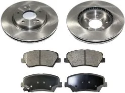 DuraGo - Front Ceramic Brake Pads And Rotor Kit - 280mm Rotor Diameter - 2014 - 2017 Kia Forte - BK7148336