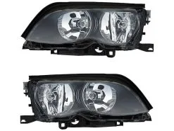 DIY Solutions - Halogen Headlight Assembly - Set Of 2 - Without Chrome Trim - 2002 - 2005 BMW 325i - LHT03743