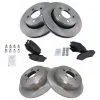 TRQ - Front And Rear Ceramic Brake Pad And Rotor Kit - 2008 - 2012 Jeep Liberty (with 11.88 Inch Front Rotors) - BKA11802 -Intake System Parts Shop D0188 Q573457 1