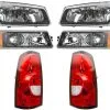 DIY Solutions - Headlight Tail Light Parking Light Kit 6 Piece Set - 2004 - 2006 Chevrolet Silverado 2500 HD (with Fleetside Bed) - LHT04186 -Intake System Parts Shop D0188 T351497 1