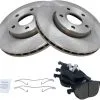 TRQ - Front Ceramic Brake Pad And Rotor Kit - 5 Lug - Vented Rotors - 2012 - 2018 Ford Focus (Excluding ST Models) - BKA11631 -Intake System Parts Shop D0191 Q459258 1