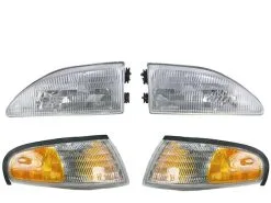 DIY Solutions - Headlight And Cornering Parking Light Kit 4 Piece Set - 1994 - 1998 Ford Mustang (Excludes Cobra) - LHT04075